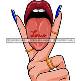 Sexy Lips Mouth Tongue Out Finger Licking Erotic Red Lipstick Makeup Gloss Collagen Cosmetics Model Cosmetology Glamour SVG JPG PNG Vector Clipart Cricut Silhouette Cut Cutting