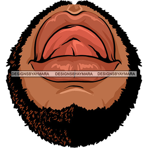 Tongue Out Man Bear Licking Sexy Lips Mouth Erotic Gloss Collagen Model Cosmetology Glamour SVG JPG PNG Vector Clipart Cricut Silhouette Cut Cutting