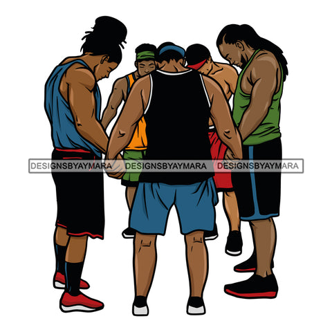 Black Men Praying Prayers Pray Together Unite All Lives Matter Attractive Black Man Hipster Male Guy Hombre Macho Manly SVG Cutting Layered Files