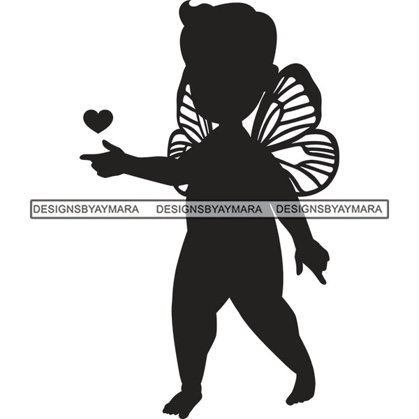 Bundle 9 Cute Baby Boy Fairy Wings Fantasy SVG PNG JPG Cut Files For Silhouette Cricut and More