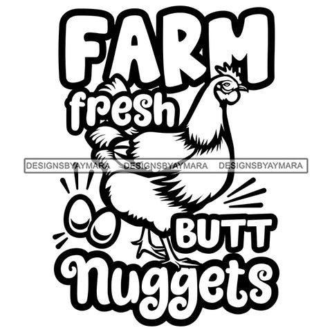 Farmer Fresh Farm Animals Hard Work Countryside Outdoor Lifestyle Banner Logo B/W SVG JPG PNG Vector Clipart Cricut Silhouette Cut Cutting