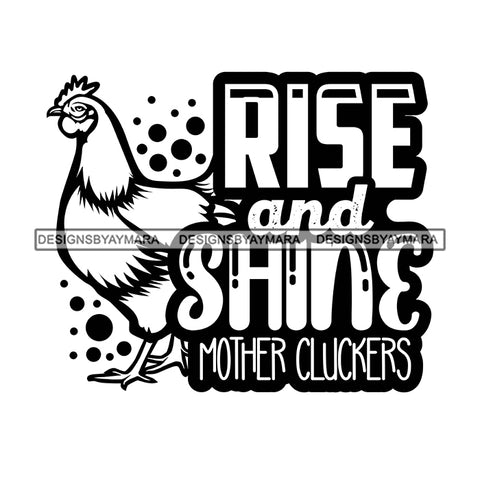 Farmer Fresh Farm Animals Poultry Livestock Countryside Lifestyle Banner Logo B/W SVG JPG PNG Vector Clipart Cricut Silhouette Cut Cutting