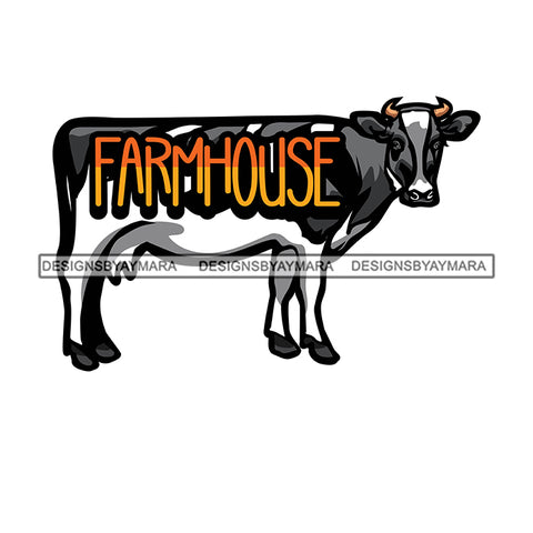 Farmers Life Farm Animals Milk Fresh Produce Countryside Lifestyle Banner Logo SVG JPG PNG Vector Clipart Cricut Silhouette Cut Cutting