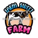 Farmer Fresh Farm Animals Milk Barn Countryside Lifestyle Banner Logo SVG JPG PNG Vector Clipart Cricut Silhouette Cut Cutting