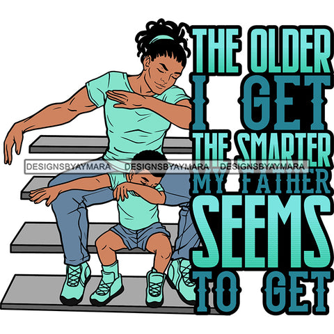 Happy Father's Day Quote Handsome Dad Son Happy Family Celebration SVG JPG PNG Vector Clipart Cricut Silhouette Cut Cutting