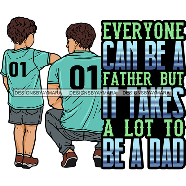 Happy Father's Day Quote Dad Son Happy Memories Family Together Sports Jersey SVG JPG PNG Vector Clipart Cricut Silhouette Cut Cutting