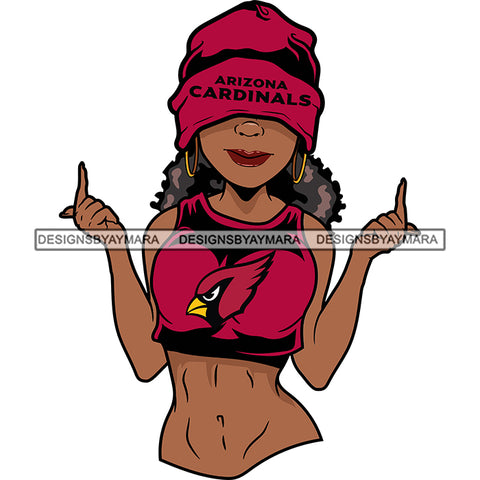 American Football Team Arizona Diva Melanin Woman Sports Touchdown Professional Uniform SVG PNG JPG Cutting Files For Silhouette Cricut and More!