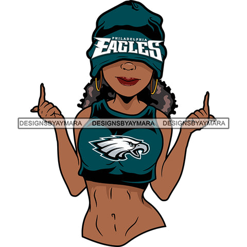 American Football Team Philadelphia Diva Melanin Woman Sports Touchdown Professional Uniform SVG PNG JPG Cutting Files For Silhouette Cricut and More!