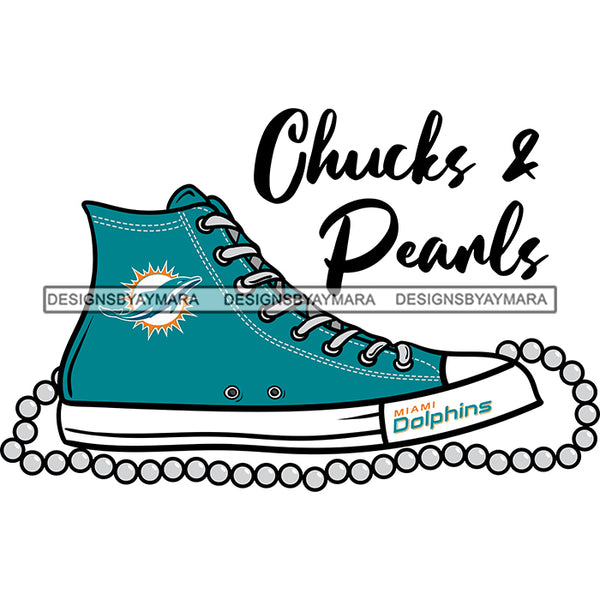American Football Team Miami Chucks And Pearls Sports Touchdown Professional Uniform SVG PNG JPG Cutting Files For Silhouette Cricut and More!