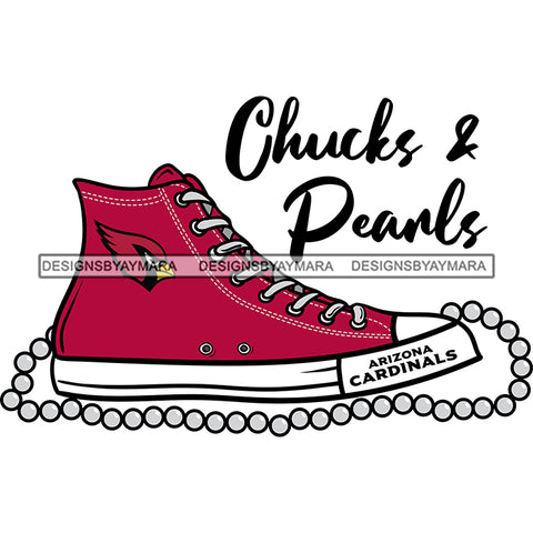 American Football Team Arizona Chucks And Pearls Sports Touchdown Professional Uniform SVG PNG JPG Cutting Files For Silhouette Cricut and More!