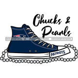 American Football Team New England Chucks And Pearls Sports Touchdown Professional Uniform SVG PNG JPG Cutting Files For Silhouette Cricut and More!