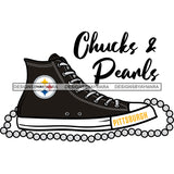 American Football Team Pittsburgh Chucks And Pearls Sports Touchdown Professional Uniform SVG PNG JPG Cutting Files For Silhouette Cricut and More!