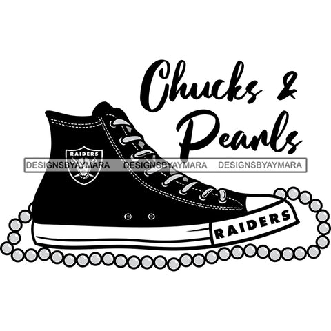 American Football Team Las Vegas Chucks And Pearls Sports Touchdown Professional Uniform SVG PNG JPG Cutting Files For Silhouette Cricut and More!