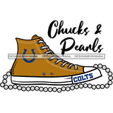 American Football Team Indianapolis Chucks And Pearls Sports Touchdown Professional Uniform SVG PNG JPG Cutting Files For Silhouette Cricut and More!