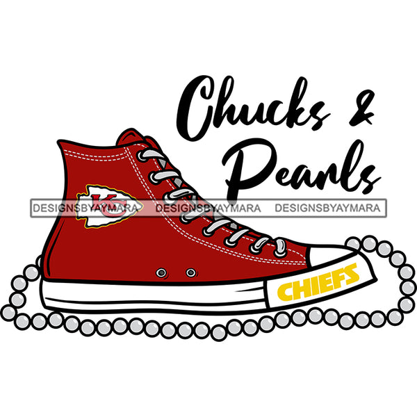 American Football Team Kansas City Chucks And Pearls Sports Touchdown Professional Uniform SVG PNG JPG Cutting Files For Silhouette Cricut and More!