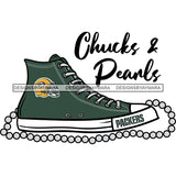 American Football Team Green Bay, WI Chucks And Pearls Sports Touchdown Professional Uniform SVG PNG JPG Cutting Files For Silhouette Cricut and More!