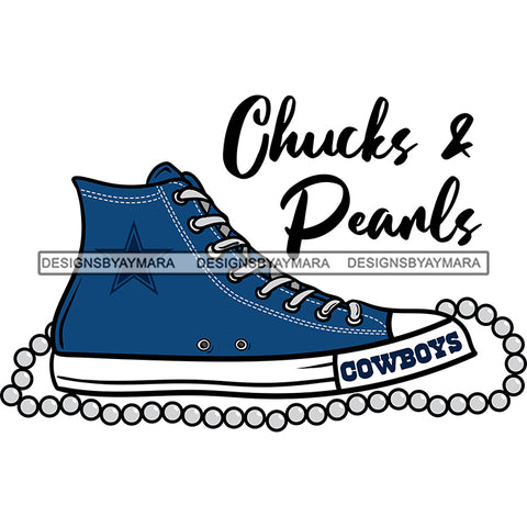 American Football Team Dallas Chucks And Pearls Sports Touchdown Professional Uniform SVG PNG JPG Cutting Files For Silhouette Cricut and More!