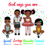 God Says You Are Chosen Kids Cute Melanin Baby Boy Baby Girl Toddler Designs SVG JPG PNG Vector Clipart Cricut Silhouette Cut Cutting