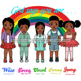 God Says You Are Chosen Kids Cute Melanin Baby Boy Baby Girl Toddler Designs SVG JPG PNG Vector Clipart Cricut Silhouette Cut Cutting