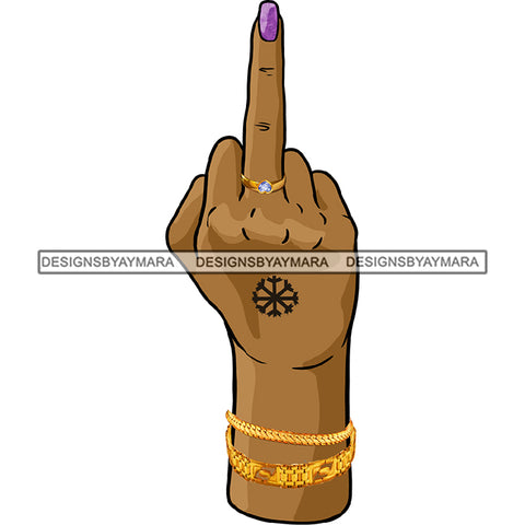 Black Finger Middle Finger F*** Purple Fingernail Tattoos  Single Hand  JPG PNG  Clipart Cricut Silhouette Cut Cutting