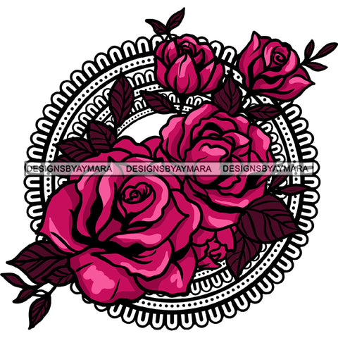 3 Beautiful Purple Rose Flowers Roses  Graphic  Clipart JPG PNG  Clipart Cricut Silhouette Cut Cutting