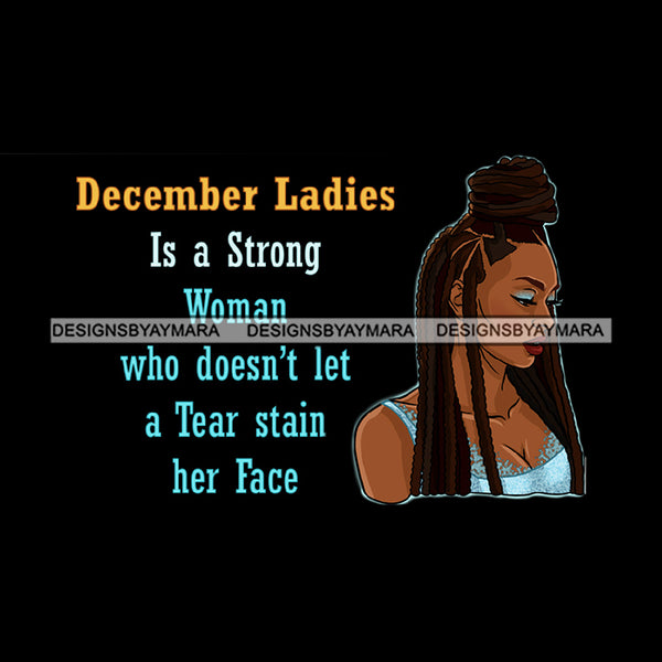 December Ladies Lady Dreads Locs Braids Hair Black Afro Woman JPG PNG  Clipart Cricut Silhouette Cut Cutting