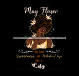 May Flower Ladies Lady Afro Hair Black Afro Woman JPG PNG  Clipart Cricut Silhouette Cut Cutting