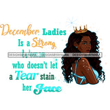 December Ladies Beautiful Afro Black Queen Crowned In Blue Dress Long Hair  JPG PNG  Clipart Cricut Silhouette Cut Cutting