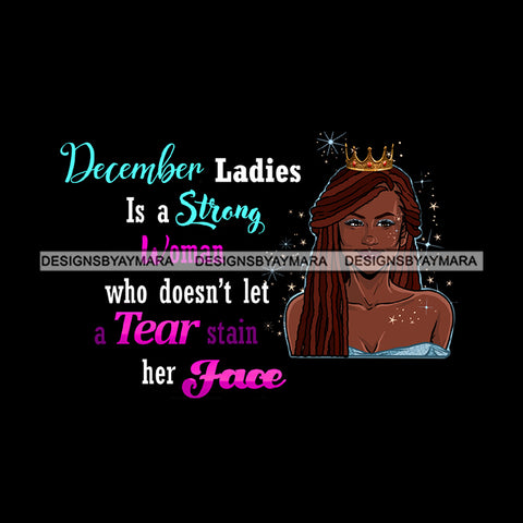 December Ladies Lady Afro Black Woman Crown Goddess Locs Sisterlocs Dreads   JPG PNG  Clipart Cricut Silhouette Cut Cutting