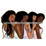 Sisters Ladies Black Afro Women Locs JPG PNG  Clipart Cricut Silhouette Cut Cutting