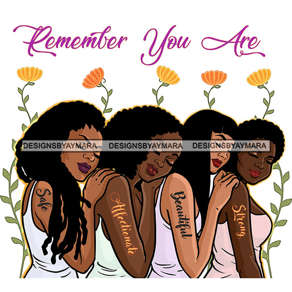 Remember You Are Sisters Ladies Black Afro Women Locs JPG PNG  Clipart Cricut Silhouette Cut Cutting