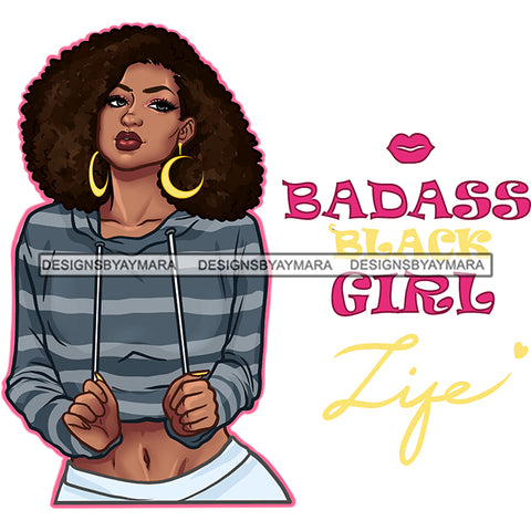 A Badass  Black Girl For Life Afro Black Woman  JPG PNG  Clipart Cricut Silhouette Cut Cutting