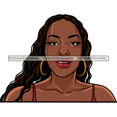 Pretty Melanin Latina Curly Hairstyle Nubian Hipster Girl SVG JPG PNG Vector Clipart Cricut Silhouette Cut Cutting