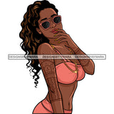 Sexy Woman Gold Chain Tattoo Arm Sleeve Badass Hustler Hustling Savage Melanin Nubian Hipster Street Girl SVG JPG PNG Vector Clipart Cricut Silhouette Cut Cutting