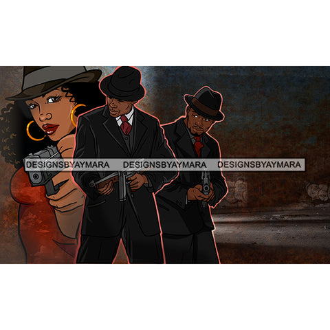 Mafia Woman Power Gun Street Boys Gansta Gangster Man Black Man Protection JPG PNG Clipart Cricut Silhouette Cut Cutting