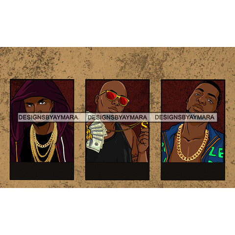 Street Boys Wall Frame Hip Hop Cover Gansta Gangster Man Mafia Ganga Black Man Money JPG PNG Clipart Cricut Silhouette Cut Cutting