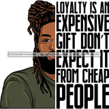Afro Man Half Face Life Quote Good Looking Bearded Dreadlock Bun Hairstyle SVG JPG PNG Vector Clipart Cricut Silhouette Cut Cutting