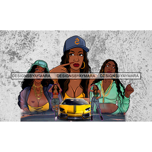 Bundle 20 Gangster Gansta Badass Powerful Woman Movie Hip Hop Cover Melanin Nubian Money Stack Hustler Ghetto Street Girl PNG JPG Cutting Files For Silhouette and Cricut and More!