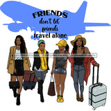 Ladies Getaway Vacation Trip Best Friends Divas Traveling Together Logo Banner SVG JPG PNG Vector Clipart Cricut Silhouette Cut Cutting