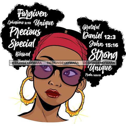 Afro Lola Forgiven Strong Special Unique Black Girl Magic Melanin Popping Hipster Girl SVG JPG PNG Layered Cutting Files For Silhouette Cricut and More