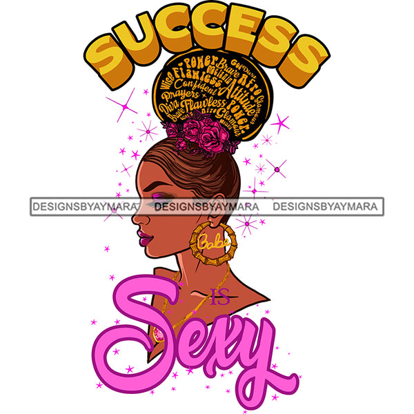 Beautiful Melanin Girl Hair Motivational Quote Special Lovely Headwrap Logo SVG JPG PNG Vector Clipart Cricut Silhouette Cut Cutting