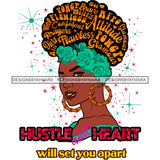 Beautiful Melanin Girl Hair Motivational Quote Special Successful Headwrap Logo SVG JPG PNG Vector Clipart Cricut Silhouette Cut Cutting