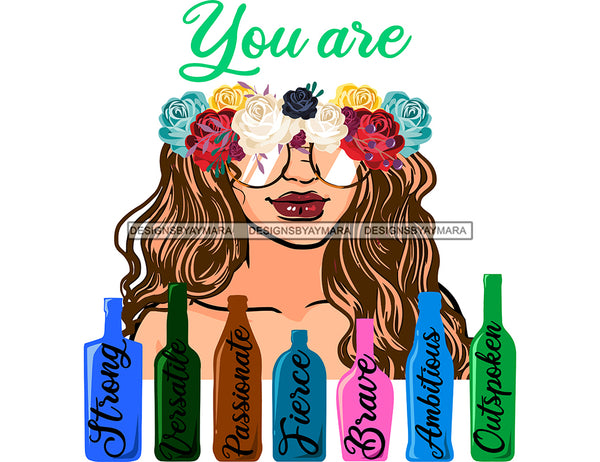 You Are Strong Brave Fierce SVG JPG PNG Vector Clipart Cricut Silhouette Cut