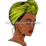 Black Queen With Beautiful Green Headwrap JPG PNG  Clipart Cricut Silhouette Cut Cutting