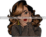 Afro Attractive Cute Lola Adorable Urban Hipster Girl Big Eyes Boss Lady Nubian Queen Melanin SVG Cutting Files For Silhouette Cricut and More