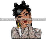 Afro Attractive Cute Lola Adorable Urban Hipster Girl Big Eyes Boss Lady Nubian Queen Melanin SVG Cutting Files For Silhouette Cricut and More