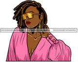 Afro Cute Lola Urban Hipster Girl Big Bamboo Earrings Boss Lady Black Woman Nubian Queen Melanin SVG Cutting Files For Silhouette Cricut and More