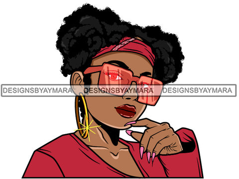 Afro Lola Boss Lady Flawless Strong Woman Attitude Long Nails Hipster Nubian Queen Melanin SVG Cutting Files For Silhouette Cricut and More