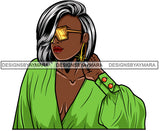 Afro Attractive Lola Sensual Urban Hipster Girl Bamboo Earrings Boss Lady Nubian Queen Melanin SVG Cutting Files For Silhouette Cricut and More
