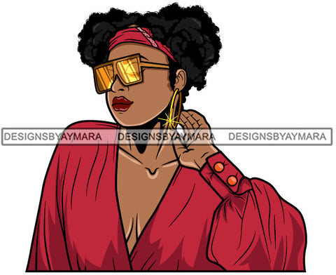 Afro Attractive Lola Sensual Urban Hipster Girl Bamboo Earrings Boss Lady Nubian Queen Melanin SVG Cutting Files For Silhouette Cricut and More